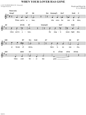 When Your Lover Has Gone