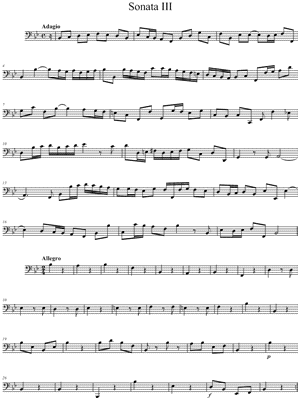 Sonata III for Violin and Basso Continuo - Continuo