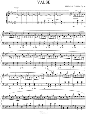 Valse in A-flat major, Op. 42