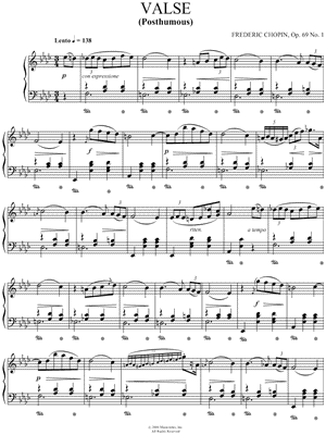 The Farewell Waltz, Opus 69, No. 1