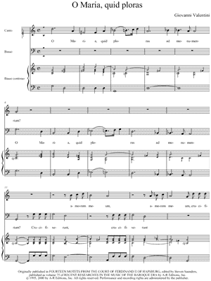 O Maria, quid ploras