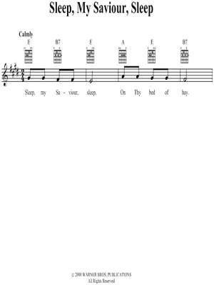 Sleep, My Saviour, Sleep