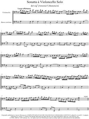 Sonatta à Violoncello Solo