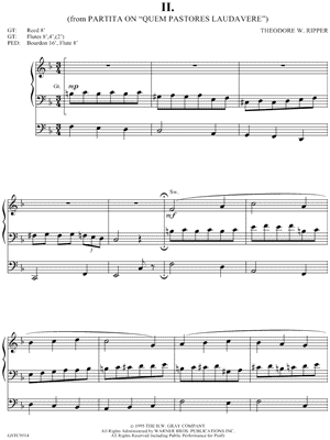 Partita on "Quem Pastores Laudavere": II.