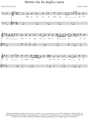 Mentre che fra doglie e pene