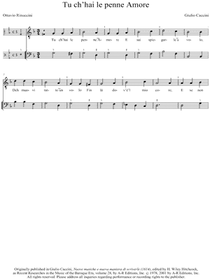 Tu ch'hai le penne amore