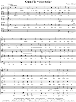 Quand'io v'odo parlar