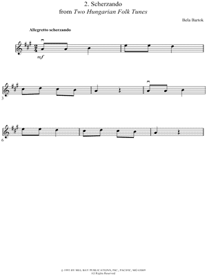 Two Hungarian Folk Tunes: 2. Scherzando