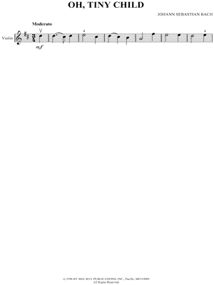 Oh, Tiny Child - Violin part