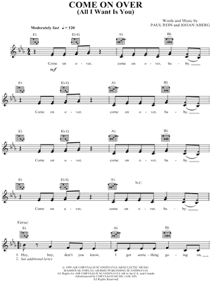 Come On Over (All I Want Is You)