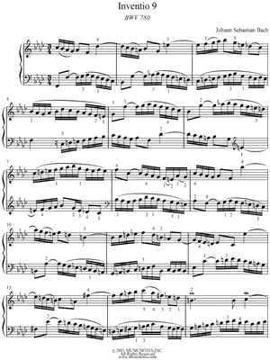 Two Part Invention No. 9, BWV 780