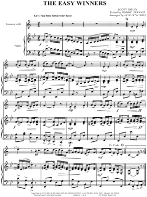The Easy Winners - Piano Accompaniment