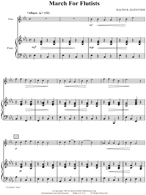 March for Flutists - Piano Accompaniment