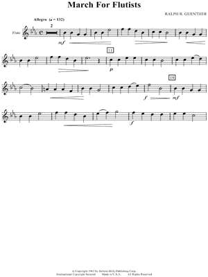 March for Flutists - Flute Part