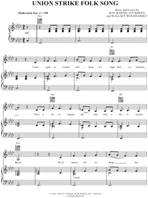 Union Strike Folk Song