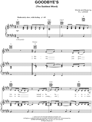 Goodbye's (The Saddest Word)