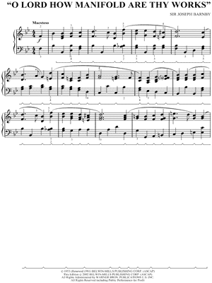 "O Lord How Manifold Are Thy Works"