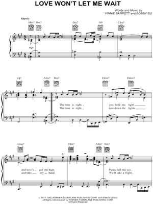 Love Won't Let Me Wait