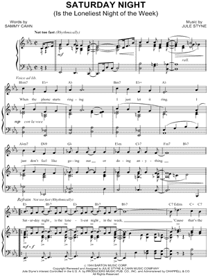 Saturday Night (Is The Loneliest Night Of The Week)