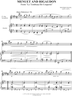 Le Tombeau de Couperin: Menuet and Rigaudon