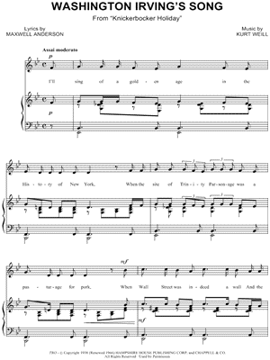 Washington Irving's Song