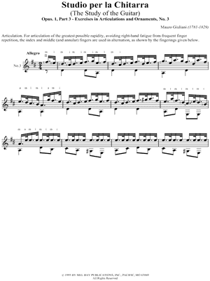 Exercises in Articulation and Ornaments, No. 3