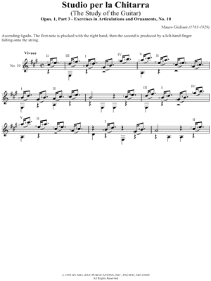Exercises in Articulation and Ornaments, No. 10