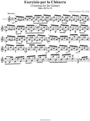 Esercizio Per La Chitarra No. 13
