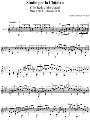 Studio Per La Chitarra, Pt 4, Lesson No. 11