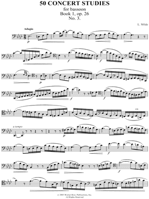 50 Concert Studies For Bassoon - Book 1, No. 3