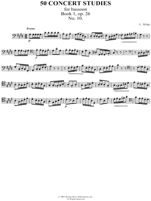 50 Concert Studies For Bassoon - Book 1, No. 10