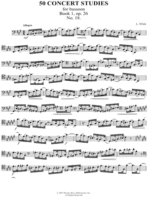 50 Concert Studies For Bassoon - Book 1, No. 18