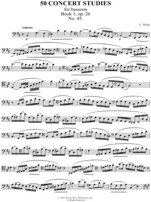 50 Concert Studies For Bassoon - Book 1, No. 45
