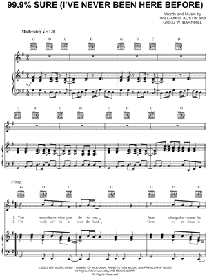 99.9% Sure (I've Never Been Here Before)