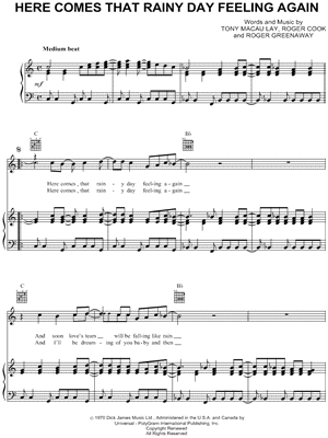 Here Comes That Rainy Day Feeling Again