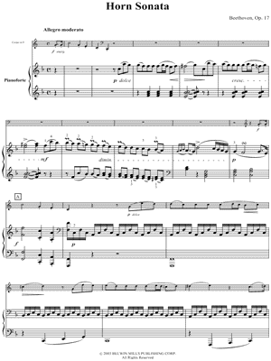 Horn Sonata, Op. 17 - Piano Accompaniment