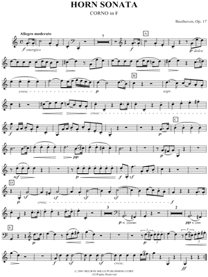 Horn Sonata, Op. 17 - French Horn part