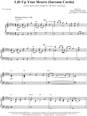 Lift Up Your Hearts (Sursum Corda)