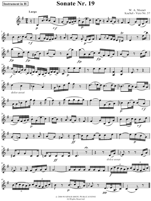 Sonata No. 19 for Piano and Violin in F Major, K. 57