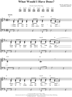 What Would I Have Done?