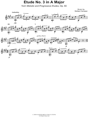 Etude No. 3 in A Major
