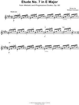 Etude No. 7 in E Major
