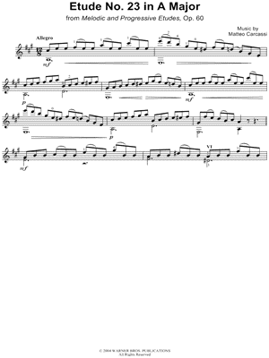 Etude No. 23 in A Major