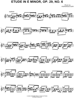 Etude in E Minor, Op. 29, No. 6