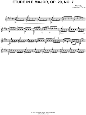 Etude in E Major, Op. 29, No. 7