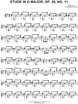 Etude in G Major, Op. 29, No. 11