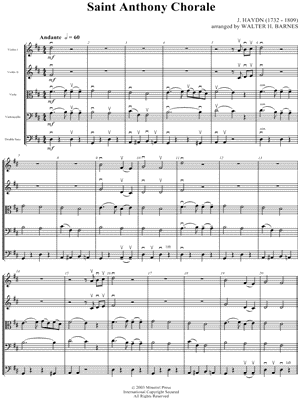 Saint Anthony Chorale - Score