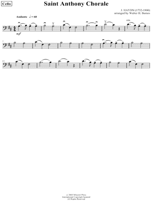 Saint Anthony Chorale - Cello
