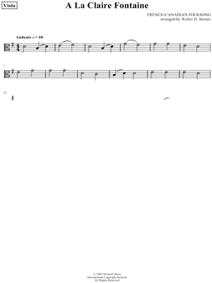 A La Claire Fontaine - Viola