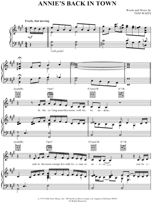 Annie's Back In Town